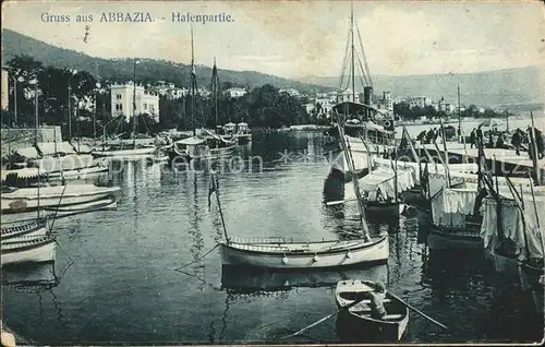 Abbazia Istrien Hafenpartie / Seebad Kvarner Bucht /Primorje Gorski kotar