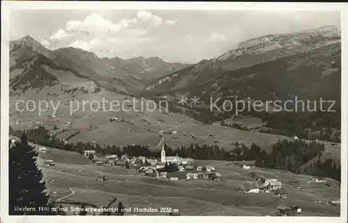 Riezlern Kleinwalsertal Vorarlberg mit Schwarzwassertal und Hochifen Kat. Mittelberg