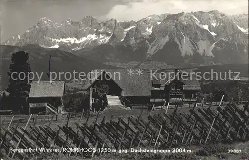 Rohrmoos Schladming Berggasthof Winterer mit Dachsteingruppe