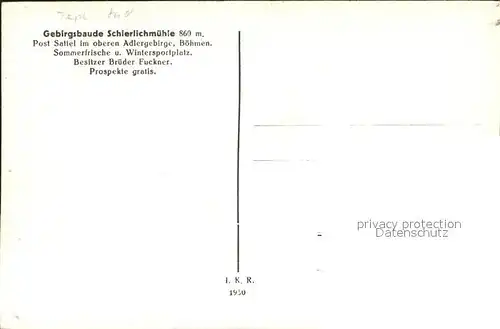 Sattel Tschechische Republik Gebirgsbaude Schierlichmuehle