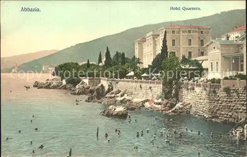 Abbazia Istrien Hotel Quarnero Strand / Seebad Kvarner Bucht /Primorje Gorski kotar