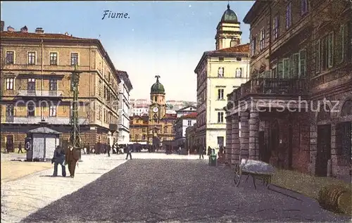 Fiume Strassenpartie Kat. Rijeka