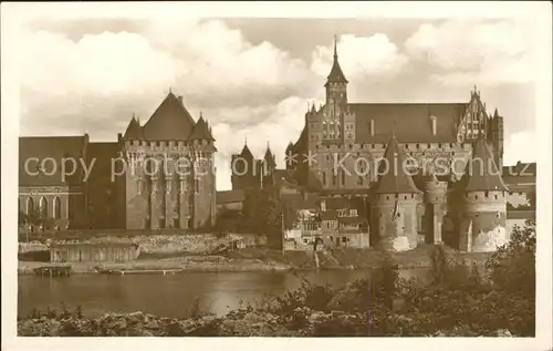 Marienburg Westpreussen Haupthaus des Dt Ritterordens Hoch und Mittelschloss Kat. Malbork Polen