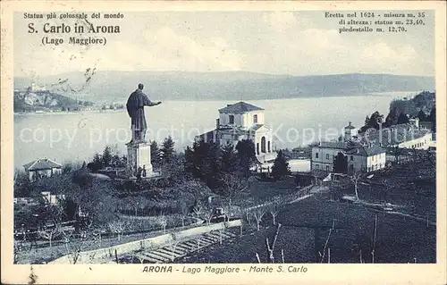 Arona Lago Maggiore Statua piu colossale del mondo San Carlo / Arona /Novara