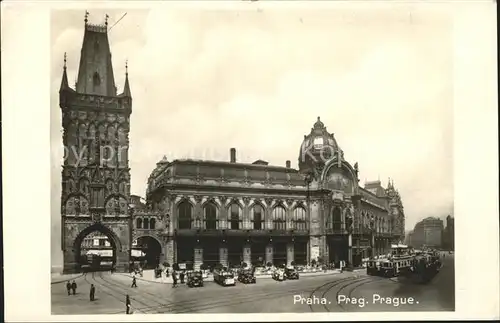 Praha Prahy Prague Pulverturm und Repraesentationshaus Kat. Praha