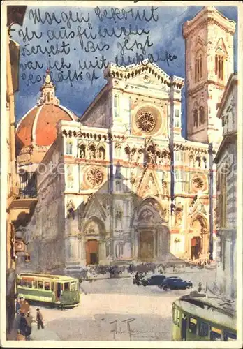 Firenze Toscana Duomo e Campanile Kuenstlerkarte Kat. Firenze