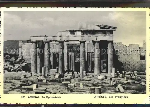 Athenes Athen Les Propylees Kat. Griechenland