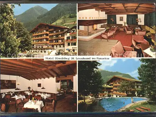 St Leonhard Passeier Hotel Stroblhof Gast und Aufenthaltsraum Swimmingpool Kat. St Leonhard in Passeier Suedtirol