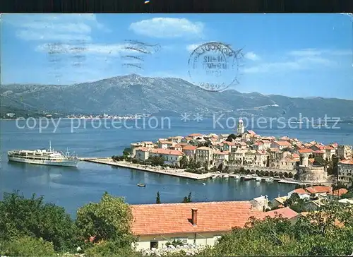 Korcula Panorama Fahrgastschiff Kat. Kroatien