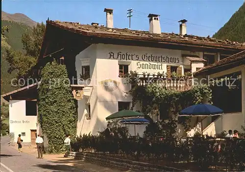 St Leonhard Passeier Gaststaette Sandwirt Andreas Hofers Geburtshaus Kat. St Leonhard in Passeier Suedtirol