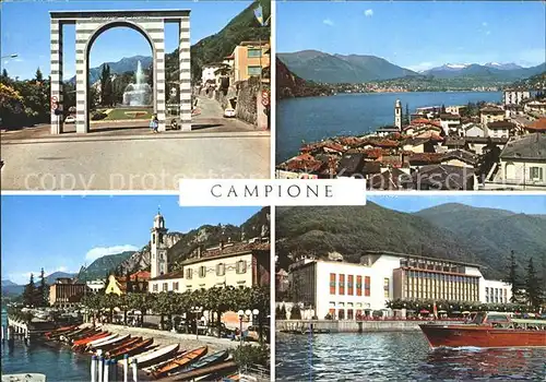 Campione d Italia Piazza Indipendenza Uferpromenade Luganersee Alpenpanorama / Campione d Italia /Como