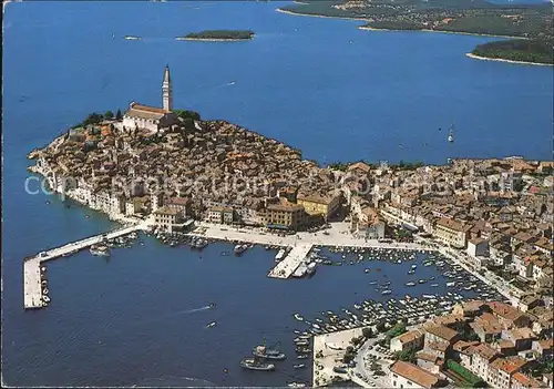 Rovinj Istrien Altstadt Hafen Fliegeraufnahme Kat. Hrvatska