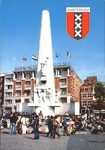 Amsterdam Niederlande Monument Wappen Kat. Amsterdam
