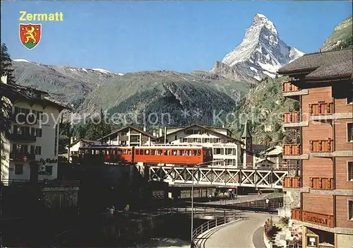 Zermatt VS Teilansicht mit Matterhorn Eisenbahn Kat. Zermatt