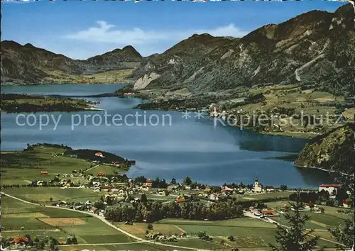 Wolfgangsee mit Strobl St Wolfgang und St Gilgen Kat. Oesterreich