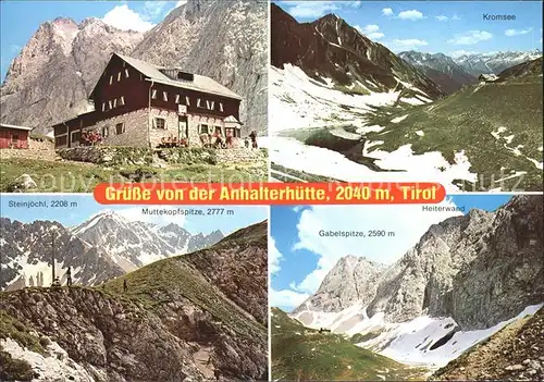 Anhalter Huette Berghaus Lechtaler Alpen Kat. Oesterreich