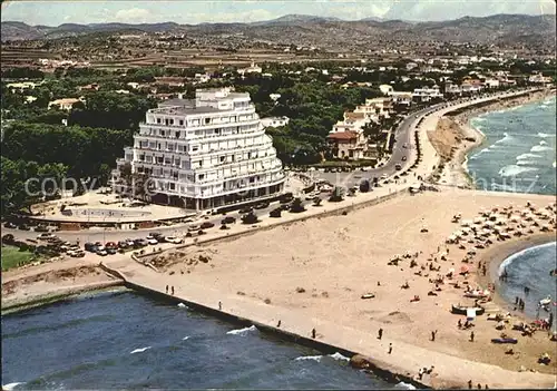 Sitges Hotel Terramar y playa vista aerea Kat. Spanien