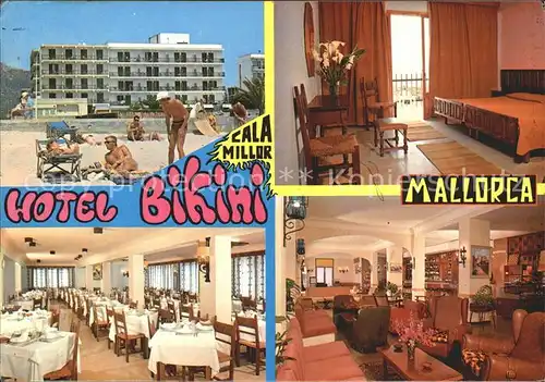 Cala Millor Mallorca Hotel Bikini Strand Speisesaal Zimmer Aufenthaltsraum Kat. Islas Baleares Spanien