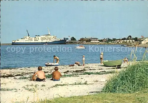 Juelsminde Strandpartie Dampfer Kat. Daenemark