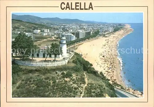 Calella Vista general y faro Kat. Barcelona