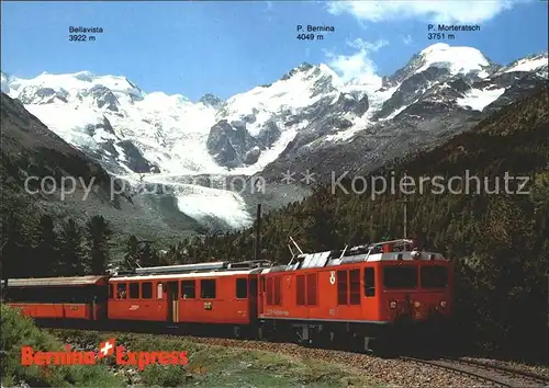 Rhaetische Bahn Bernina Express Bellavista  Kat. Eisenbahn