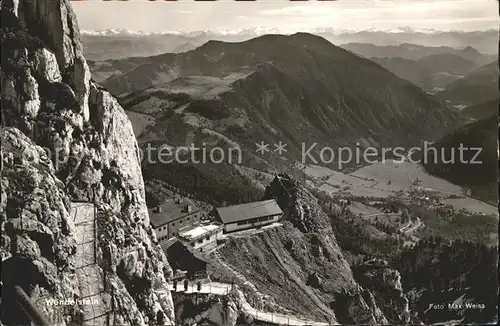 Wendelsteinhaus mit Bayrischzell Gross Glockner Gross Venediger und Zillertaleralpen Kat. Bayrischzell