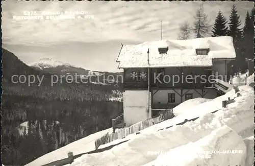 Dolomiti Rifugio Wohnhaus im Schnee Kat. Italien