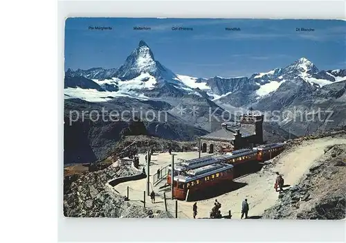 Gornergratbahn Zermatt Station Gornergrat Matterhorn Kat. Gornergrat