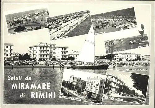 Miramare di Rimini  Spiaggia Fliegeraufnahme  Kat. Rimini