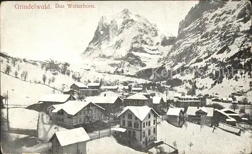 Grindelwald mit Wetterhorn Kat. Grindelwald