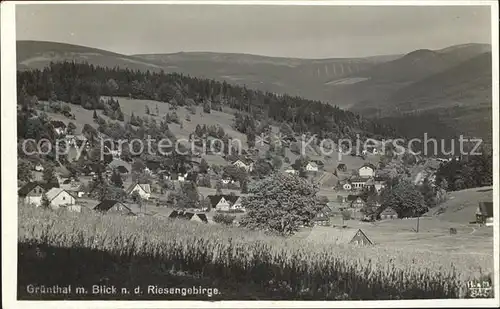 Gruenthal Olbernhau mit Riesengebirge