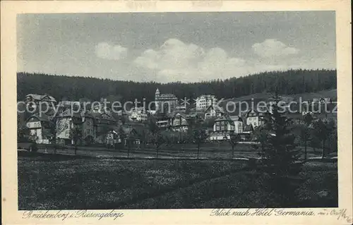 Brueckenberg Riesengebirge Ortsansicht mit Hotel Germania Kat. Tschechische Republik