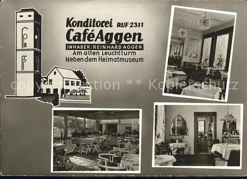 Borkum Nordseebad Konditorei Cafe Aggen Gastraeume