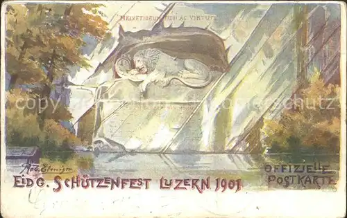 Luzern LU Eidgen Schuetzenfest 1901 Kat. Luzern