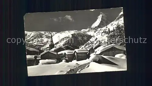 Zermatt VS tief verschneit mit Matterhorn Kat. Zermatt