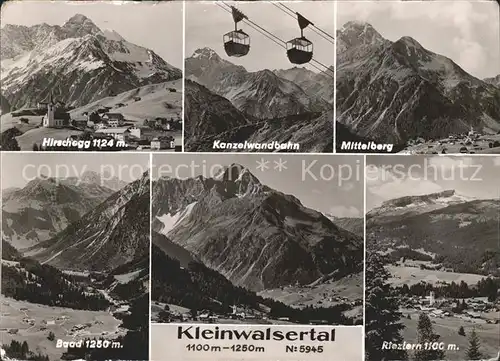 Kleinwalsertal Hirschegg Kanzelwandbahn Mittelberg Riezlern Baad Alpenpanorama Kat. Oesterreich