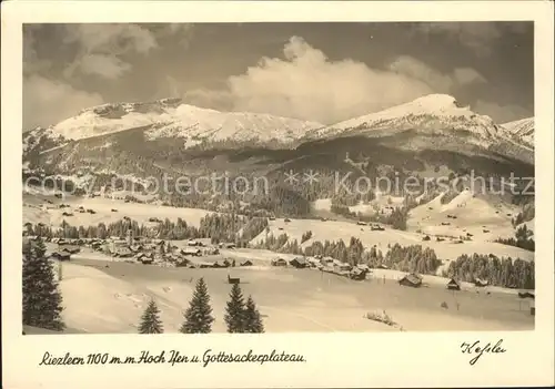 Riezlern Kleinwalsertal Vorarlberg Winterpanorama mit Hoch Ifen und Gottesackerplateau Kat. Mittelberg