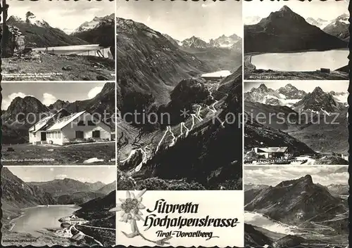 Silvretta Hochalpenstrasse Stausee Berggaststaette Alpenpanorama Kat. Gaschurn