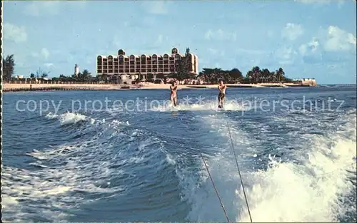 Barbados Water skiing Caribbean Sea Hilton Hotel Kat. Barbados