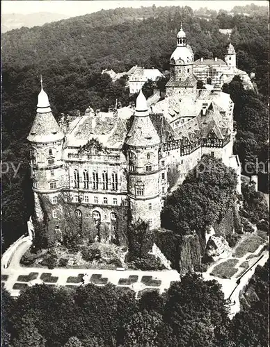 Zamek Ksiaz Schloss Fliegeraufnahme Kat. Polen