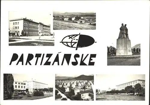 Partizanske Orts und Teilansichten Monument