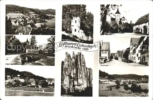 Eschenbach Mittelfranken Panorama Heroldsturm Schloss Hirschbach Dorfstr Rifflerfelsen Kat. Pommelsbrunn