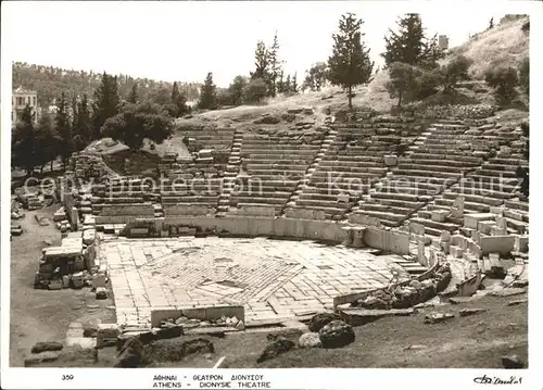 Athens Athen Dionyse Theatre Kat. Griechenland