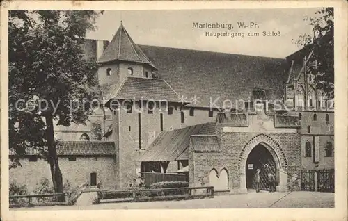 Marienburg Westpreussen Haupteingang Schloss  Kat. Malbork Polen