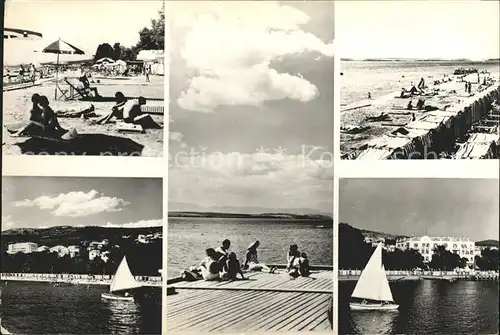 Crikvenica Kroatien Segelboot Strand  Kat. Kroatien