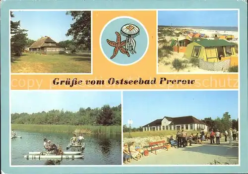 Prerow Ostseebad Rohrdachhaus Campingplatz Wassertreter