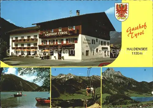 Haldensee Gasthof Tyrol Haldensee Doppelsesselbahn Graen Rotflueh Gimpel  Kat. Oesterreich