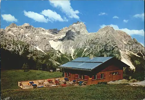 Sesto Sexten Suedtirol Rifugio Rudi Huette Rotwandwiesen Dreischuster  Kat. Bozen