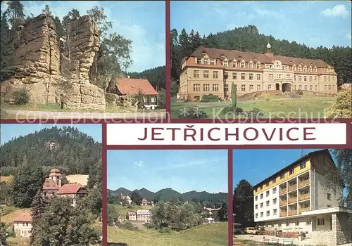 Jetrichovice Piskovcove skalni utvary Zotavovna Fucika Stred obce Zotavovna Kat. Dittersbach