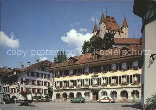 Thun BE Rathausplatz Schloss  Kat. Thun